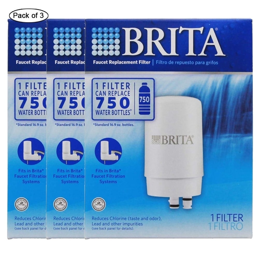 Brita Faucet Filter 100 Gal. White Boxed White (Pack of 3) - Bed Bath &  Beyond - 23432591