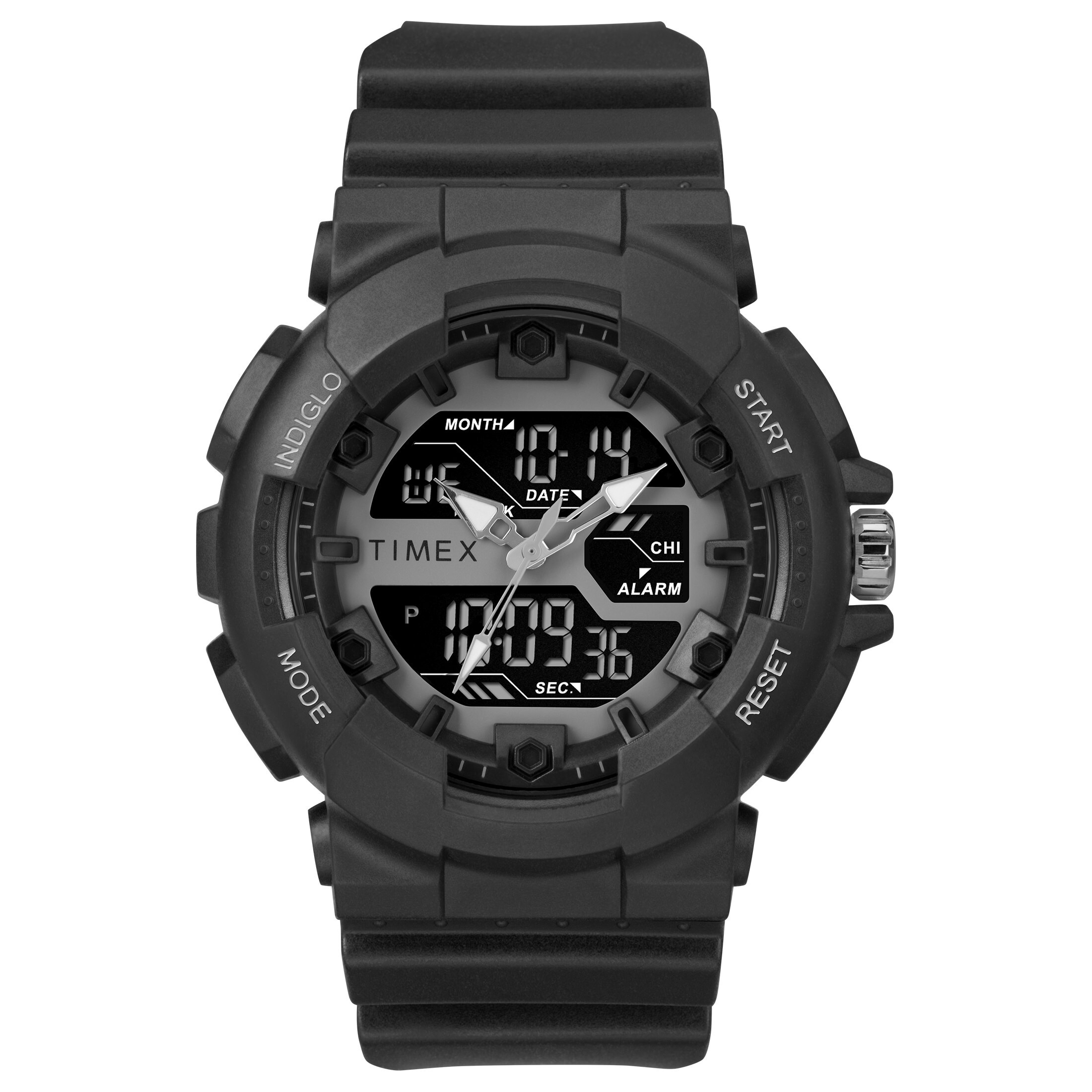 timex men's tactic dgtl big combo resin strap watch