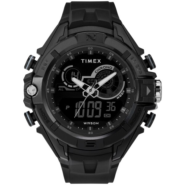 timex men's guard dgtl bold combo resin strap watch