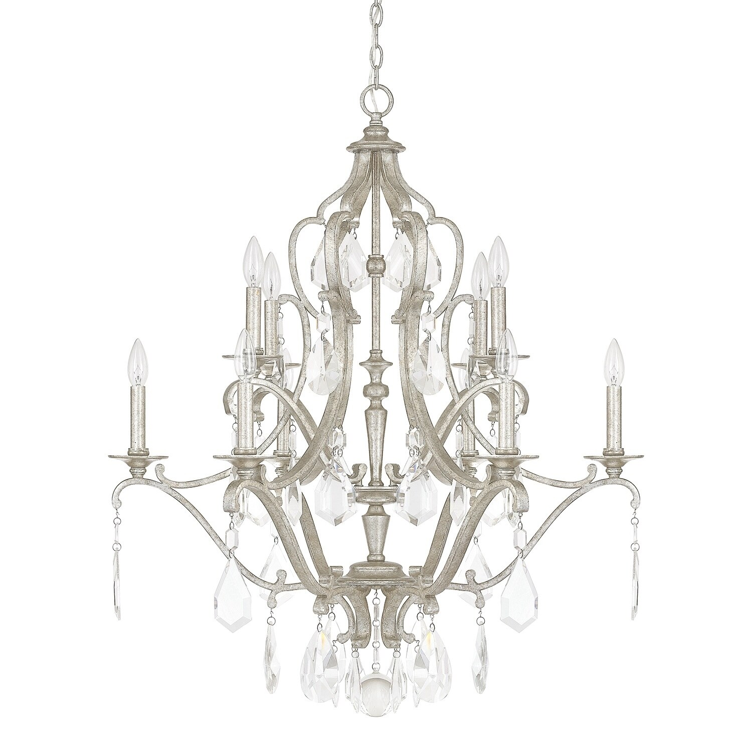 Blakely 10-light Antique Silver Chandelier - Chandeliers For Bedrooms by Overstock.com