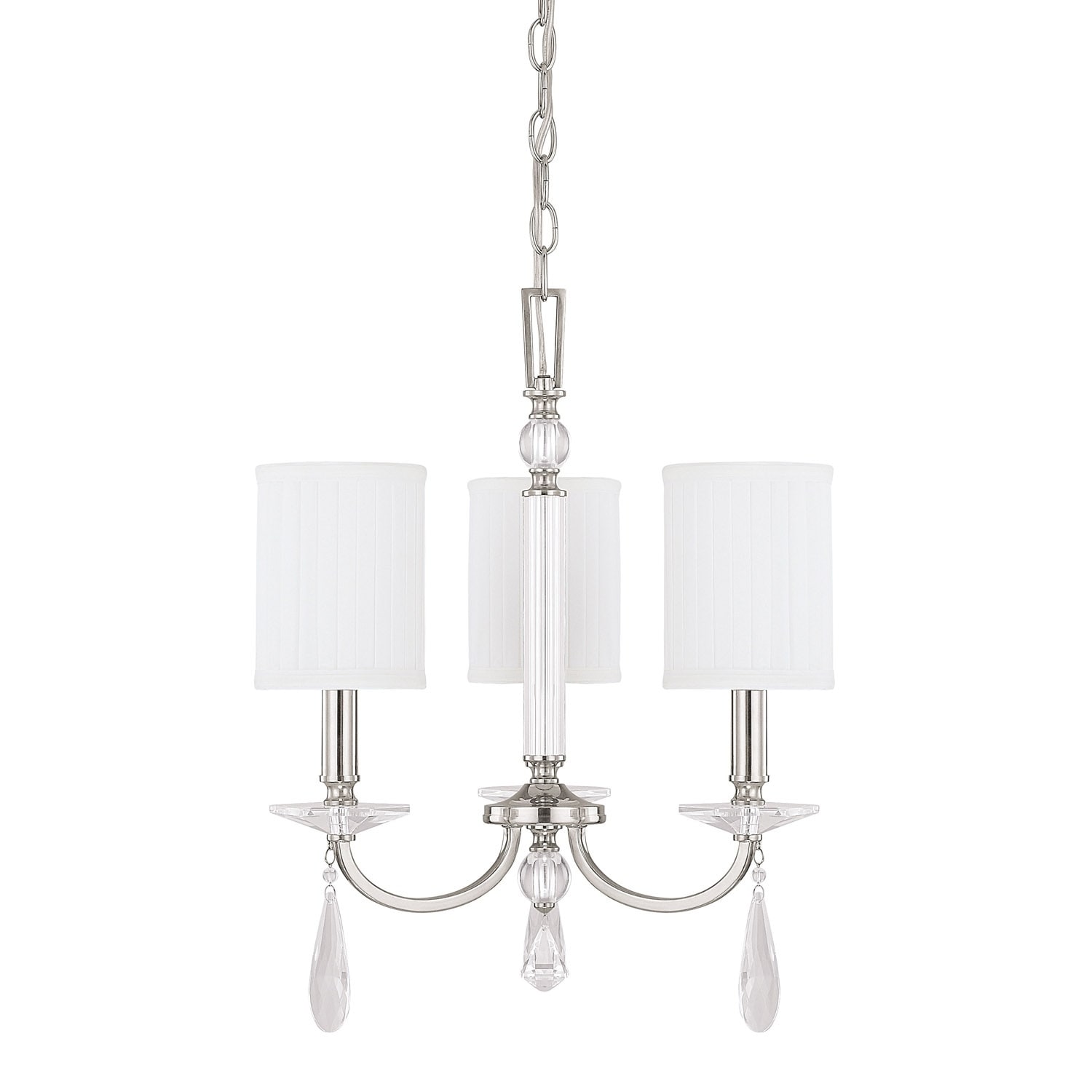 Alisa 3-light Polished Nickel/Crystal Chandelier - Chandeliers For Bedrooms by Overstock.com