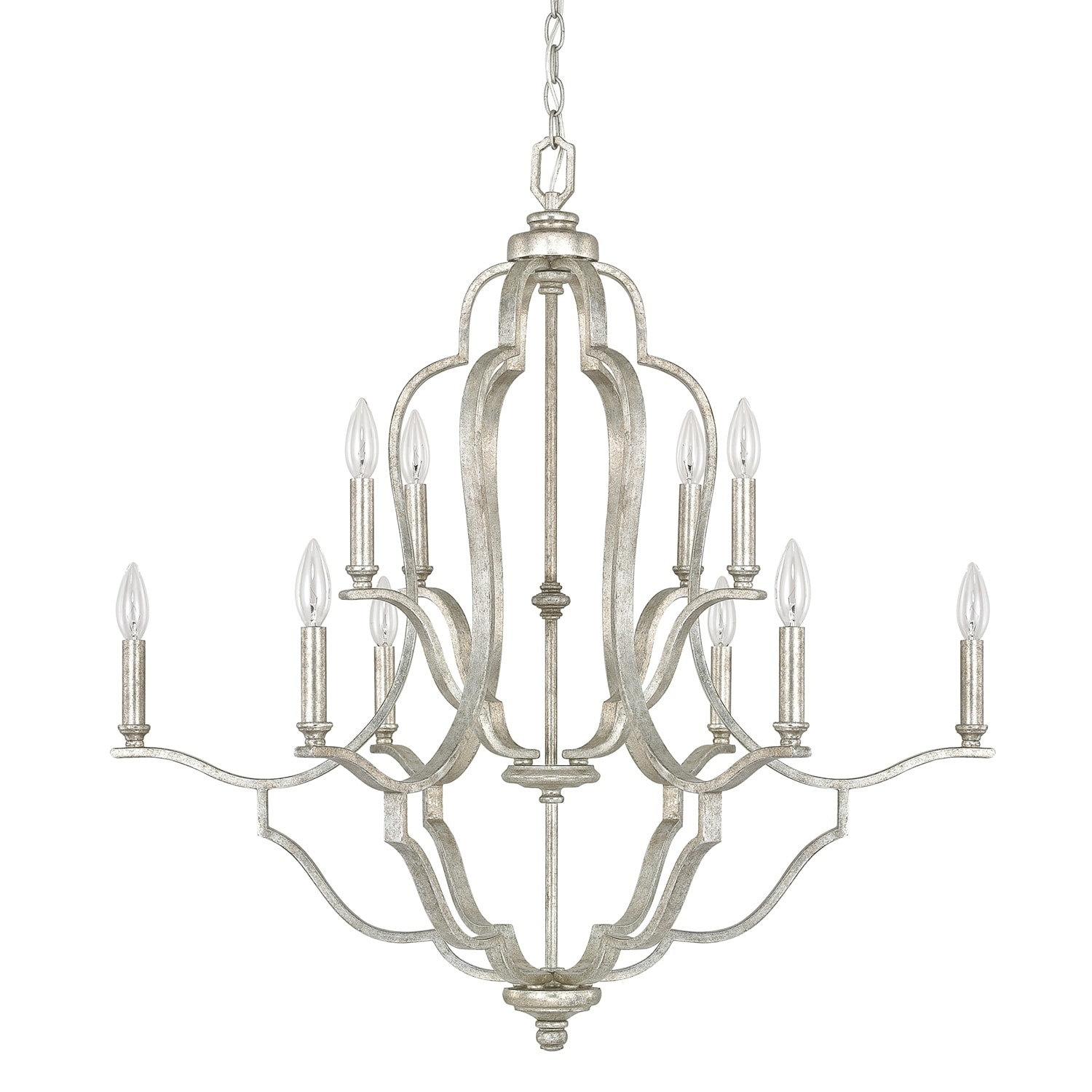 Blair 10-light Antique Silver Chandelier - Chandeliers For Bedrooms by Overstock.com