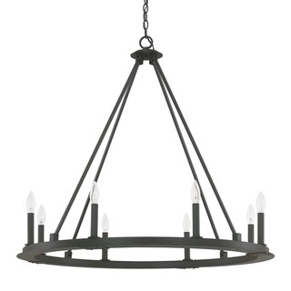 Pearson 8-light Black Iron Chandelier