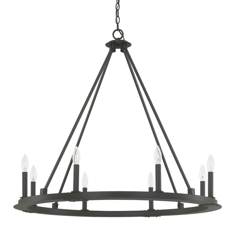Pearson 8-light Black Iron Chandelier