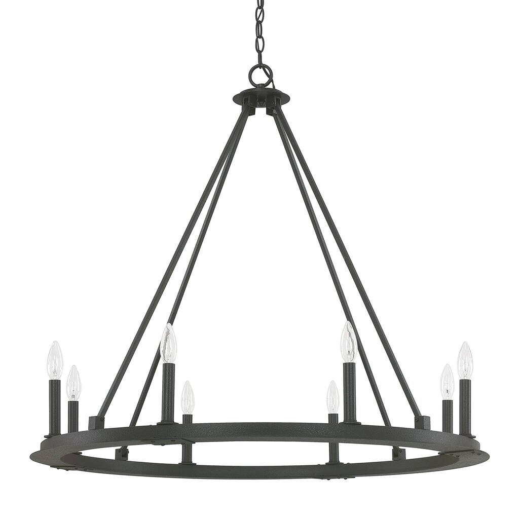 Pearson 8-light Black Iron Chandelier