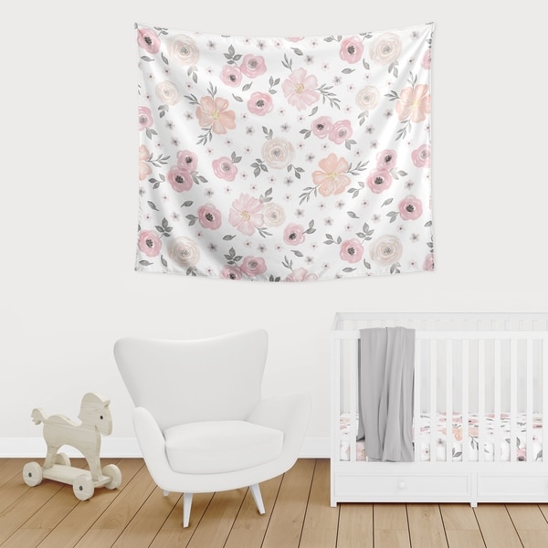 Blush pink and grey tapestry deals