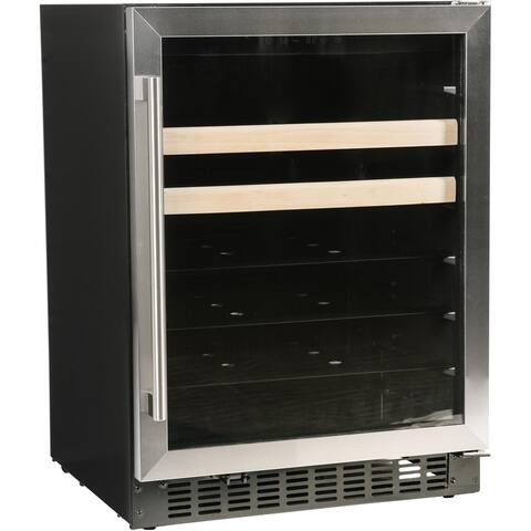 Azure A124BEV-S 24-inch Beverage Center with Stainless Trim Glass Door