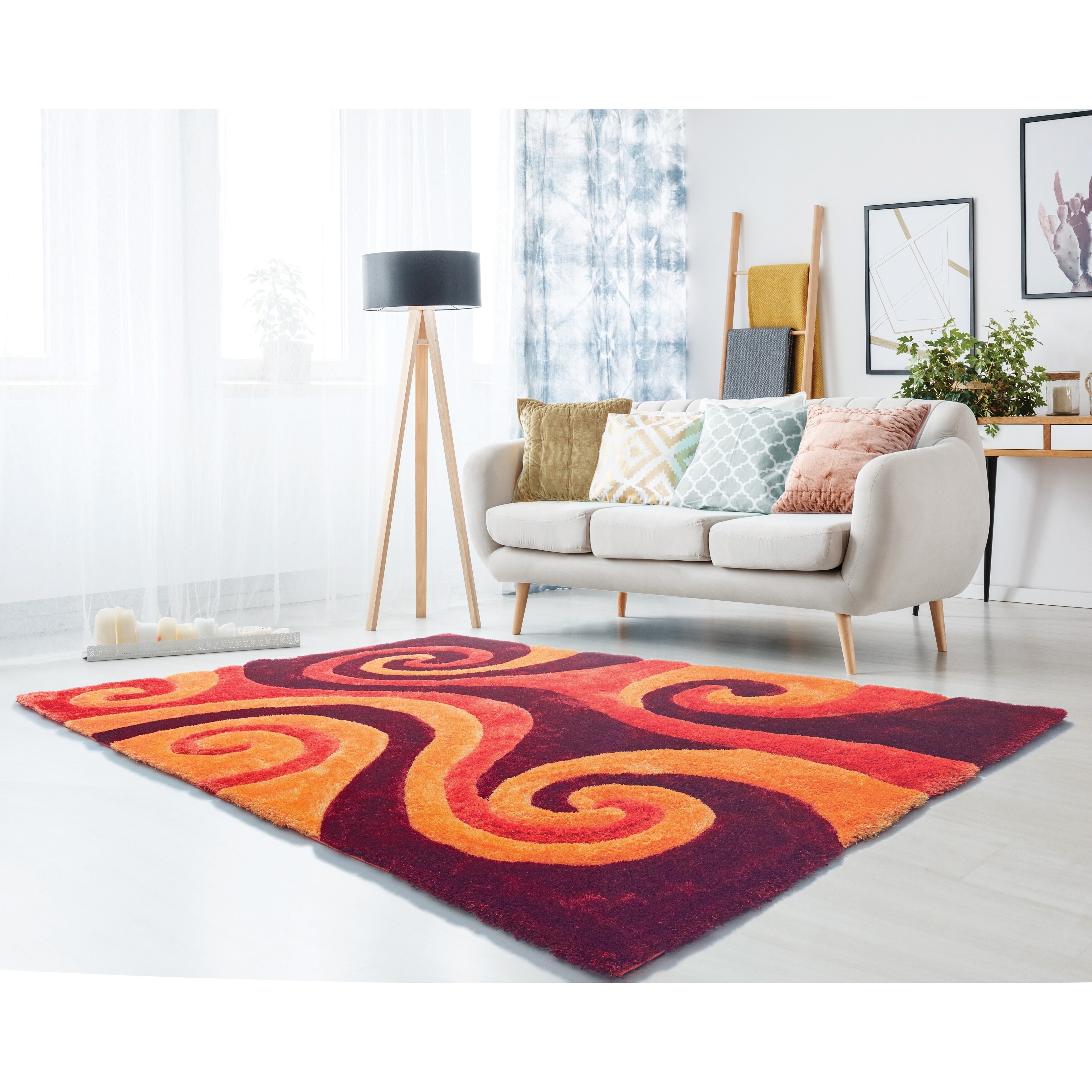 Shop Westfield Home Sarathiel Leliel Burnt Orange Shag Accent Rug 2 1 X 3 On Sale Overstock 23434306