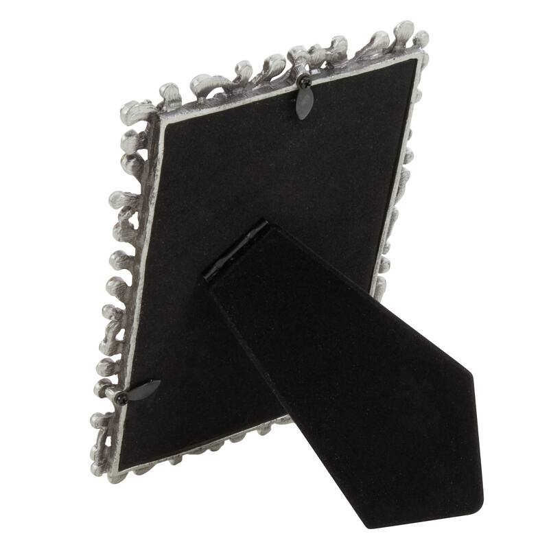 Pewter Picture Frame With Jeweled Design