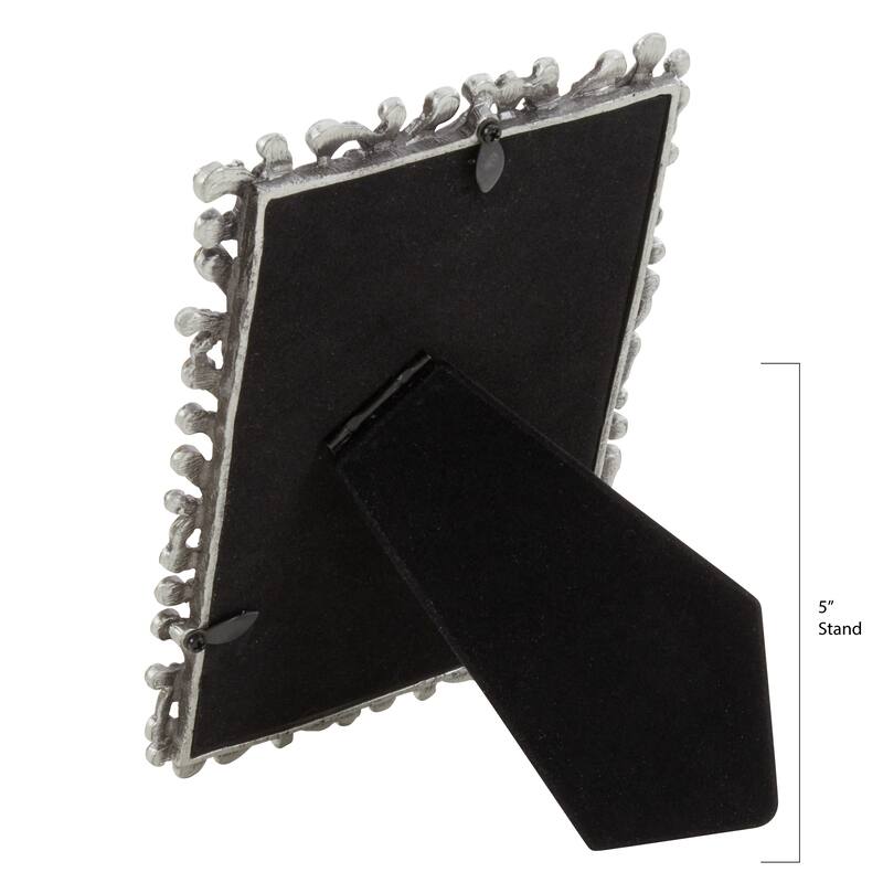 Pewter Picture Frame With Jeweled Design