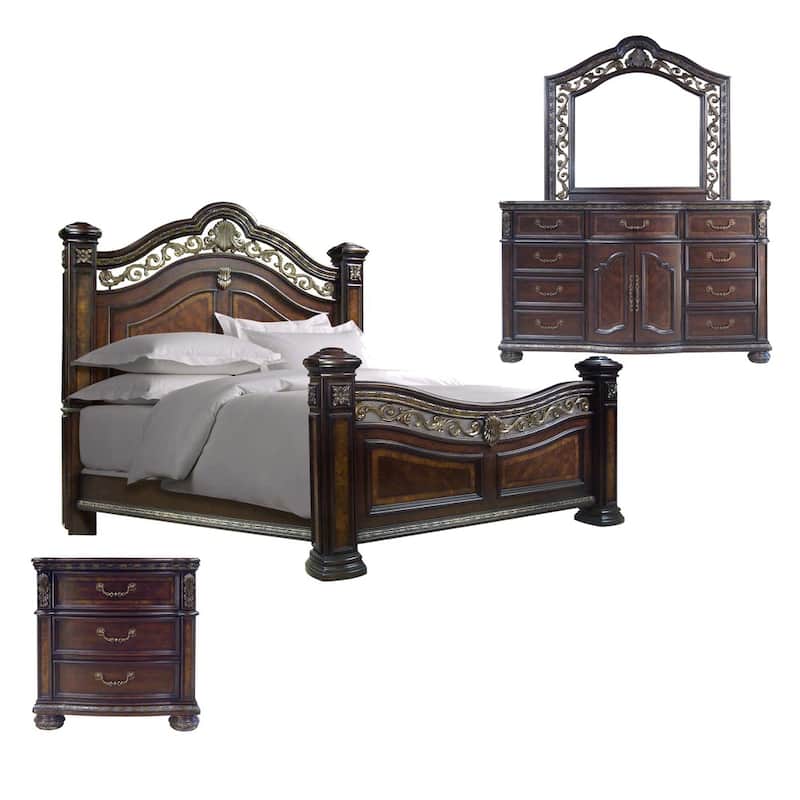 Steve Silver Manchester Traditional Low Post 4PC Bedroom Set