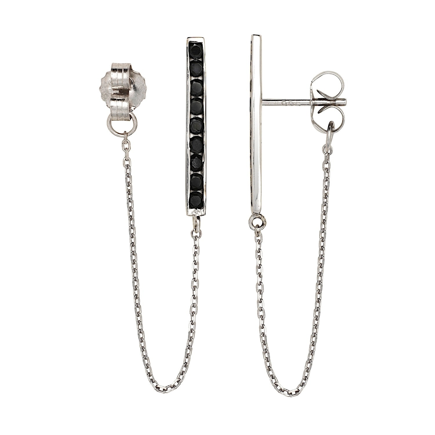 Sterling Silver Dangle Earrings and a pair of 4mm CZ Stud Earrings