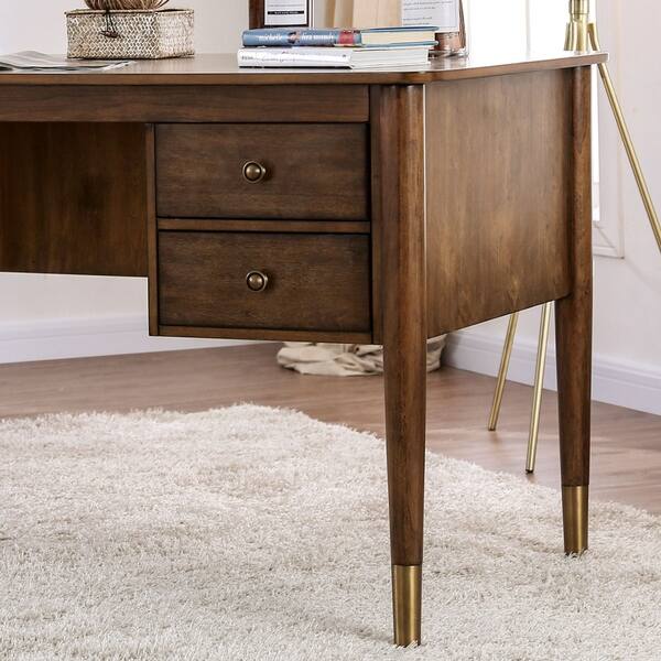 Carson Carrington Pilos Rustic Antique Oak Writing Desk Carson Carrington Pilos Rustic