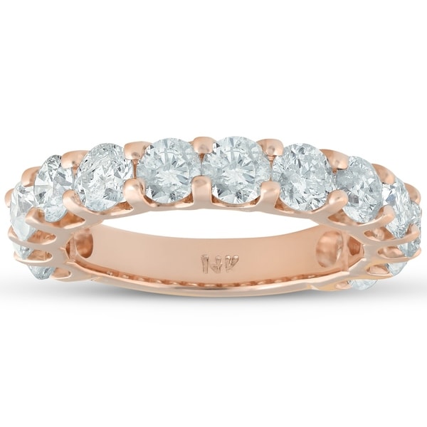 Shop 14k Rose  Gold  2 1 2 cttw Diamond Wedding  Ring  U Prong 