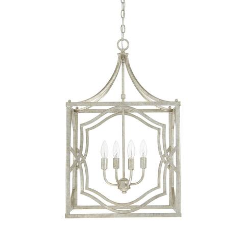 Blakely 4-light Antique Silver Foyer Fixture - Antique Silver