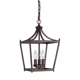 Stanton 3-light Burnished Bronze Foyer Fixture - Burnished Bronze - Burnished Bronze