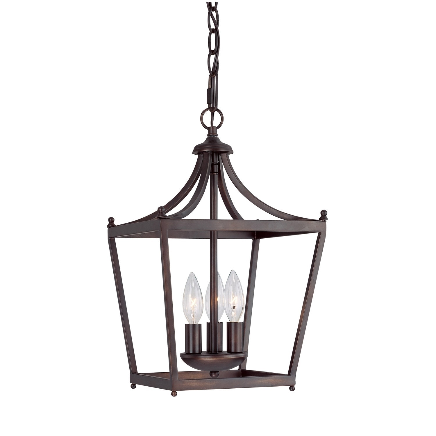 Stanton 3-light Burnished Bronze Foyer Fixture - Burnished Bronze - Burnished Bronze