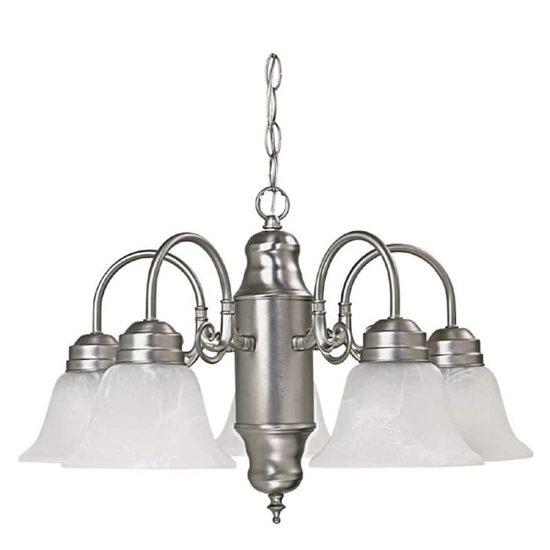 Traditional 5-light Matte Nickel Chandelier - Matte Nickel