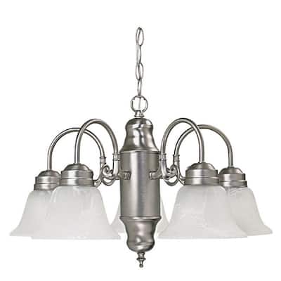 Traditional 5-light Matte Nickel Chandelier - Matte Nickel