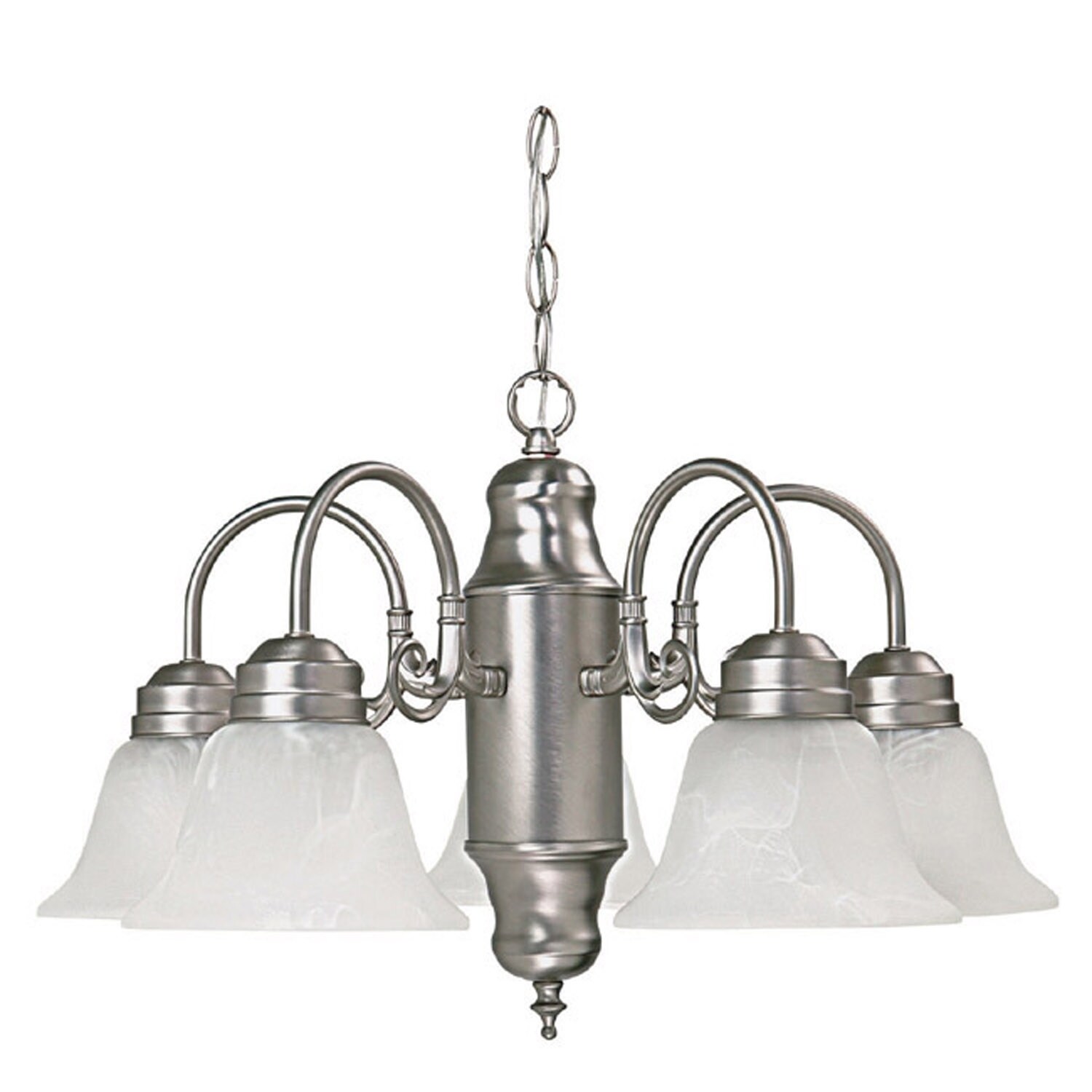 Traditional 5-light Matte Nickel Chandelier - Matte Nickel - Chandeliers For Bedrooms by Overstock.com