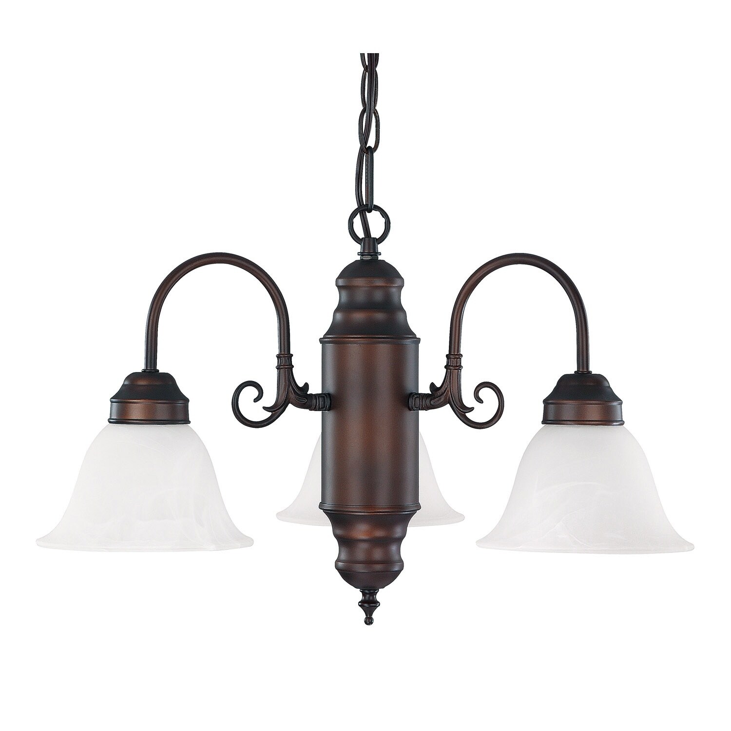 Traditional 3-light Burnished Bronze Chandelier - Burnished Bronze - Chandeliers For Bedrooms by Overstock.com