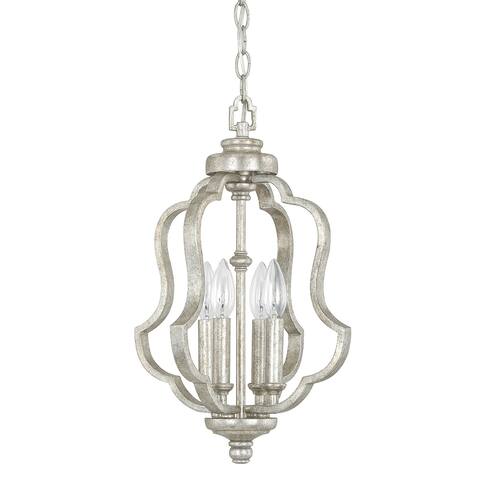 Blair 4-light Antique Silver Foyer Fixture - Antique Silver