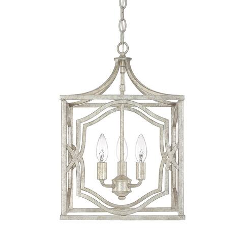 Blakely 3-light Antique Silver Foyer Fixture - Antique Silver