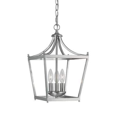 Stanton 3-light Brushed Nickel Foyer Fixture - Brushed Nickel