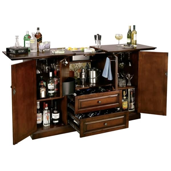 Shop Howard Miller Bar Devino Cherry Wood Bar Cabinet With Wine