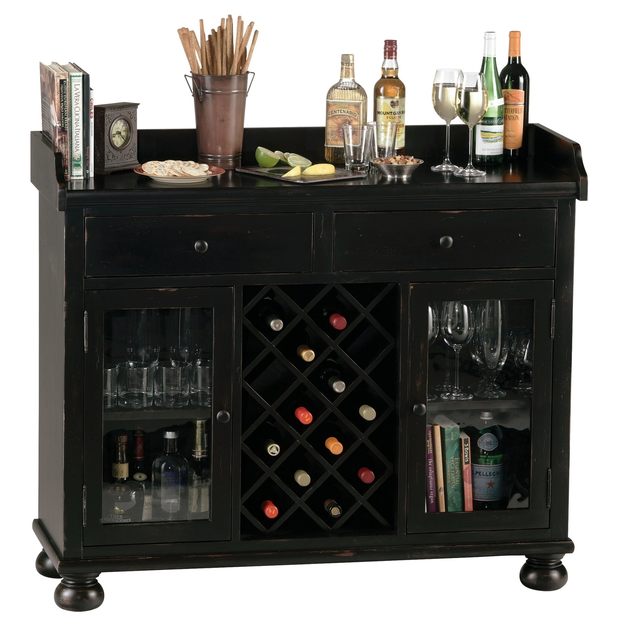 Shop Howard Miller Cabernet Hills Solid Wood Liquor Sideboard