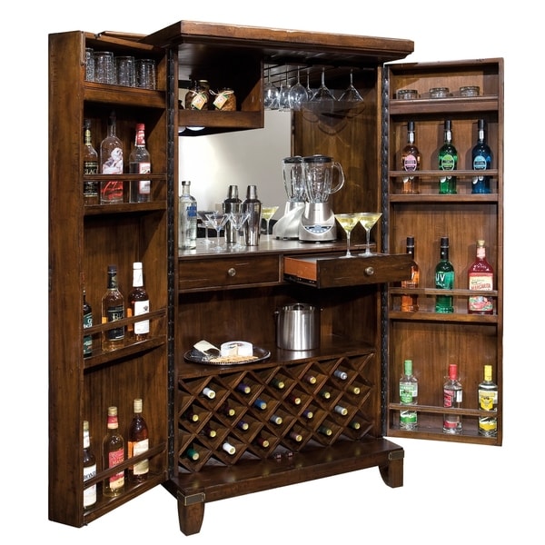 Solid wood wine bar cabinet sales