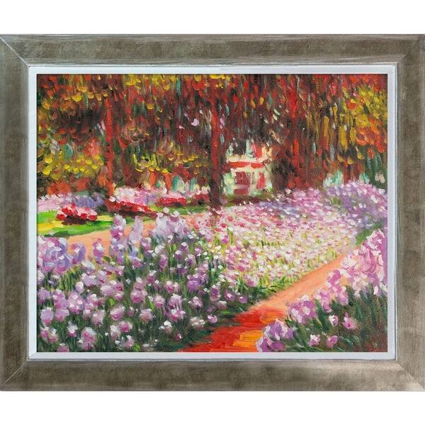 La Pastiche Claude Monet 'Artist's Garden at Giverny' Hand Painted Oil ...