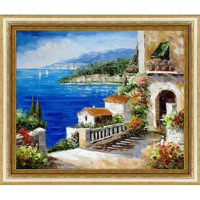 La Pastiche High Rise Bay' Hand Painted Oil Reproduction