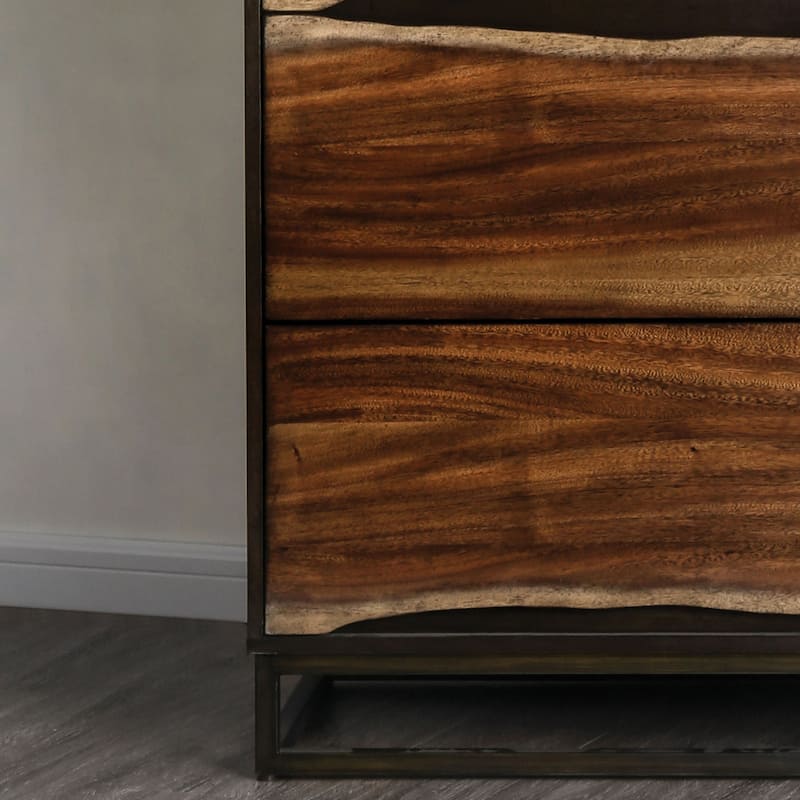 Bourdain Rustic Dark Walnut 4-Drawer Chest by Carbon Loft