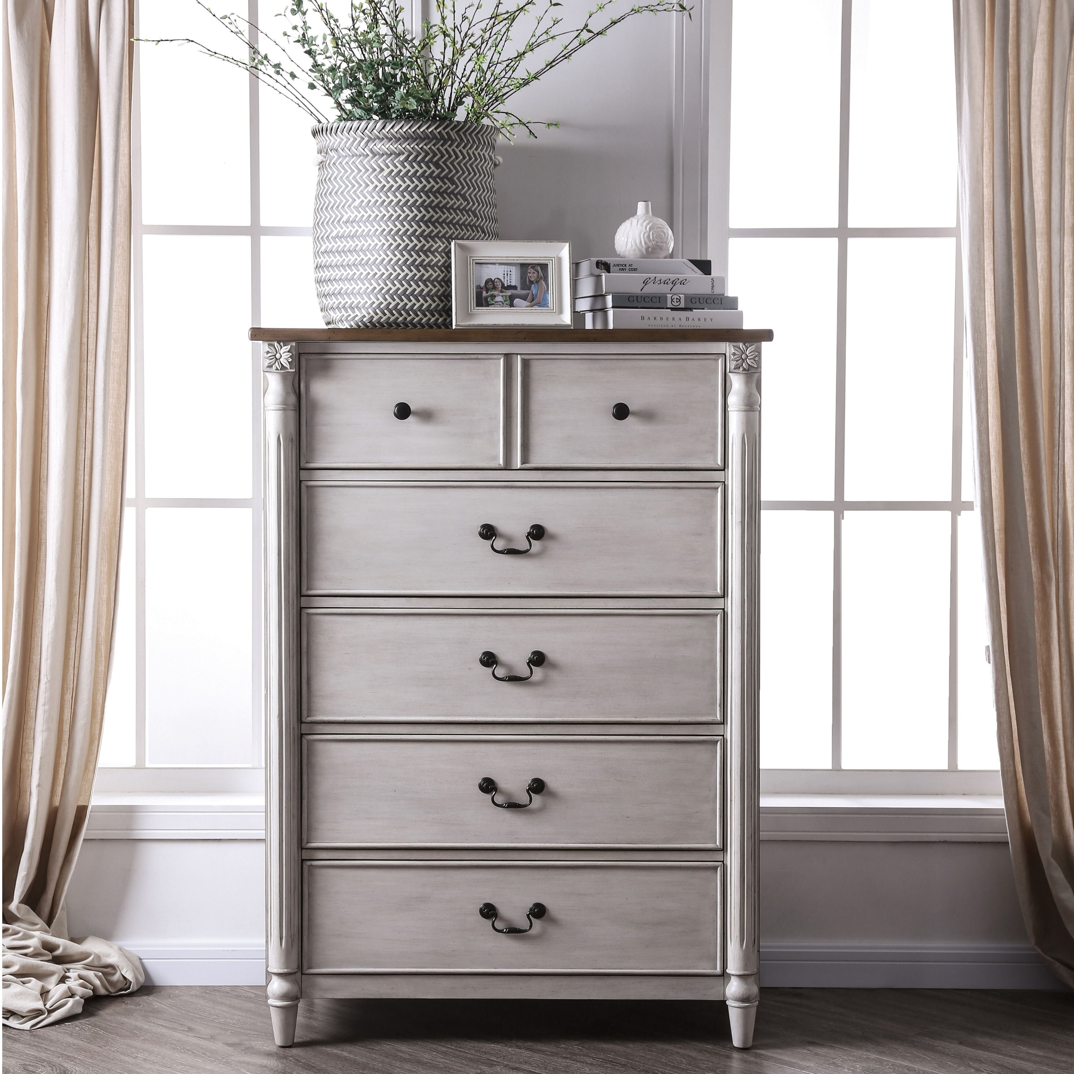 Shop Furniture Of America Adelaide Traditional White Solid Wood