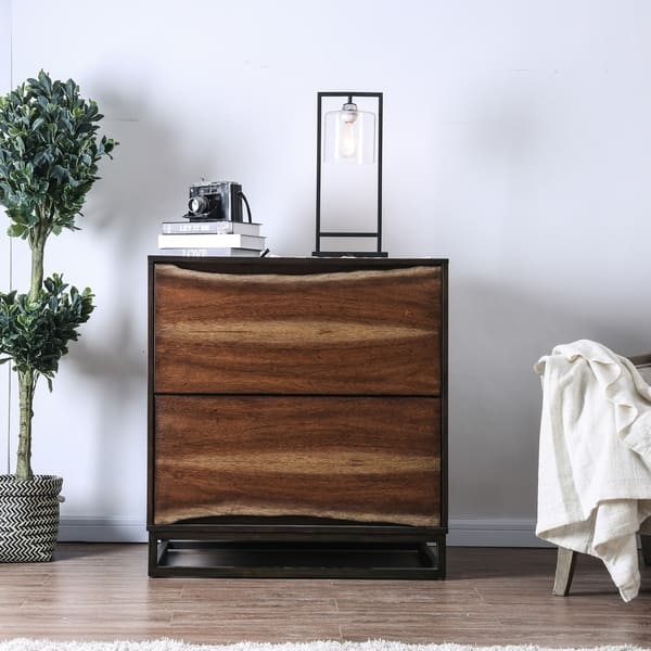 Bourdain Rustic Dark Oak Split 2Drawer Chest by Carbon Loft Bed Bath