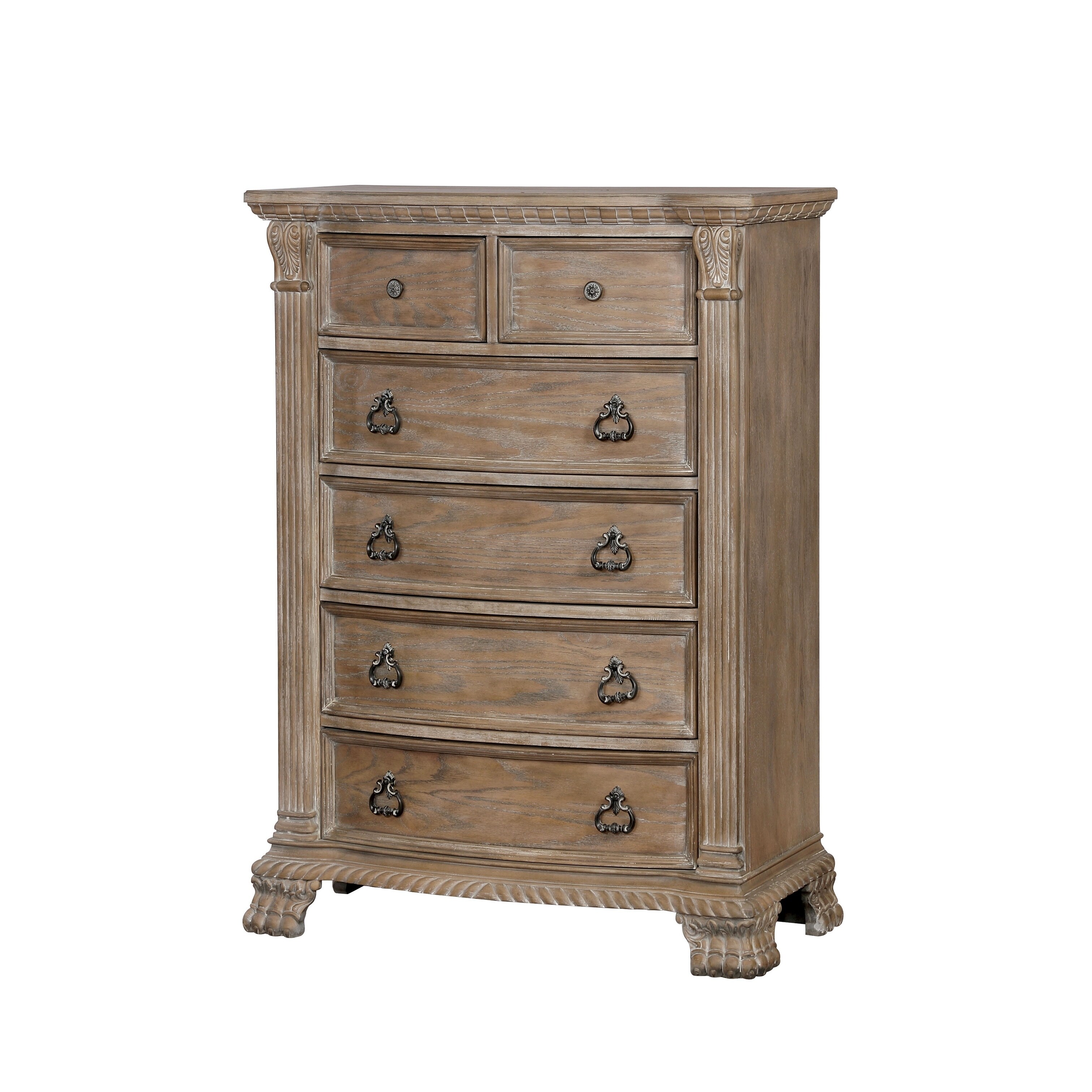 Shop Furniture Of America Jaza Traditional Brown Solid Wood 6