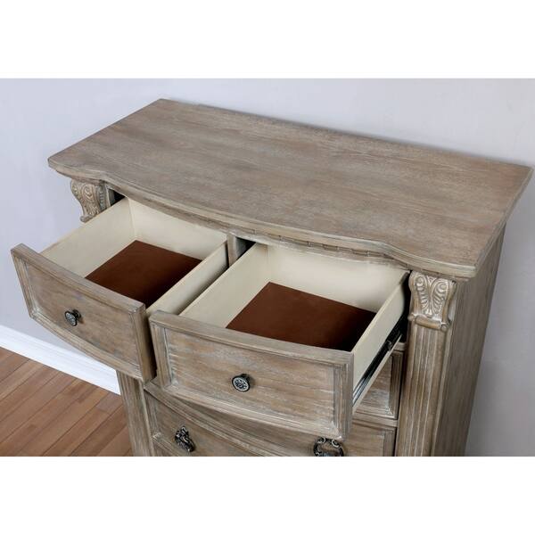 Shop Furniture Of America Jaza Traditional Brown Solid Wood 6