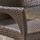 preview thumbnail 4 of 8, Brecken Outdoor 6 Piece Wood and Wicker Dining Set with Stacking Chairs and Bench by Christopher Knight Home