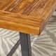 preview thumbnail 3 of 8, Brecken Outdoor 6 Piece Wood and Wicker Dining Set with Stacking Chairs and Bench by Christopher Knight Home