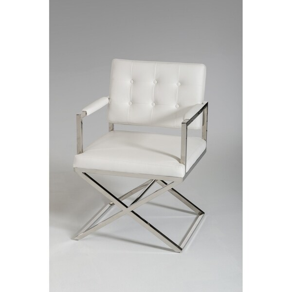 Modrest Spielberg Modern White Leatherette Dining Chair Free Modrest Spielberg Modern White Leatherette Dining Chair