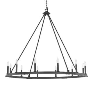 Pearson 12-light Black Iron Chandelier