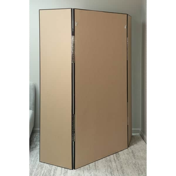 Shop Champaign Tri Fold Dressing Mirror Champagne 64 X 71 On