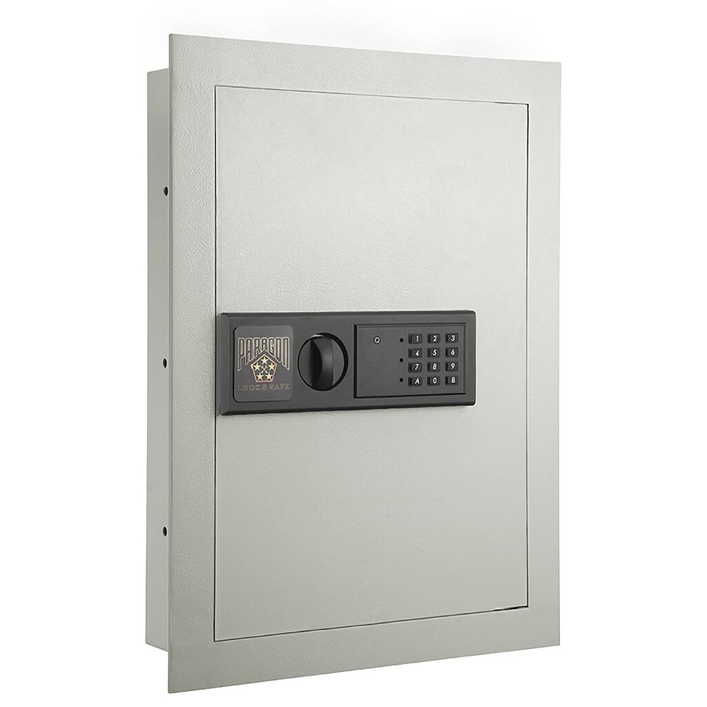 In-Wall Safe - Home or Business Safe with LED Keypad and 2 Manual Override Keys - Protects Cash by Paragon Safes (Cream)
