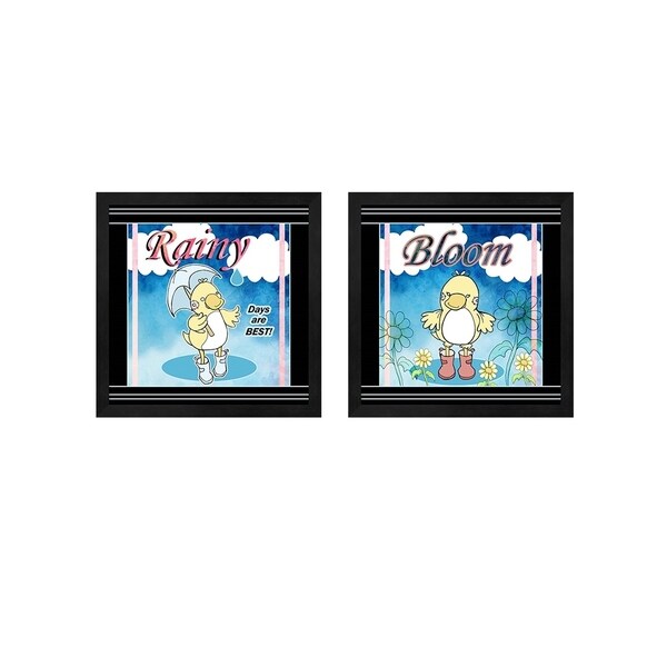 Valarie Wade 'Rainy Days & Bloom' Framed Art (Set of 2)
