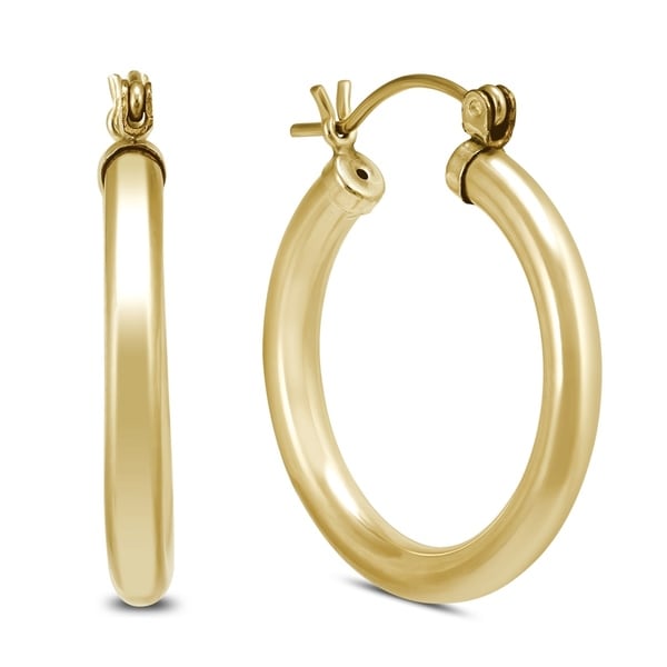 Shop 24mm 14K Yellow Gold Filled Hoop Earrings - On Sale - Free Shipping On Orders Over $45 ...