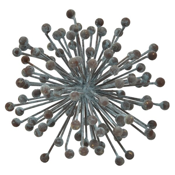 Three Hands 9 " Green - STARBURST W/BEADS - VERDIGRIS