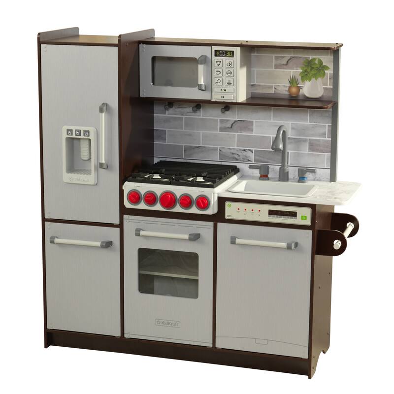 Uptown Elite Espresso Play Kitchen with EZ Kraft Assembly