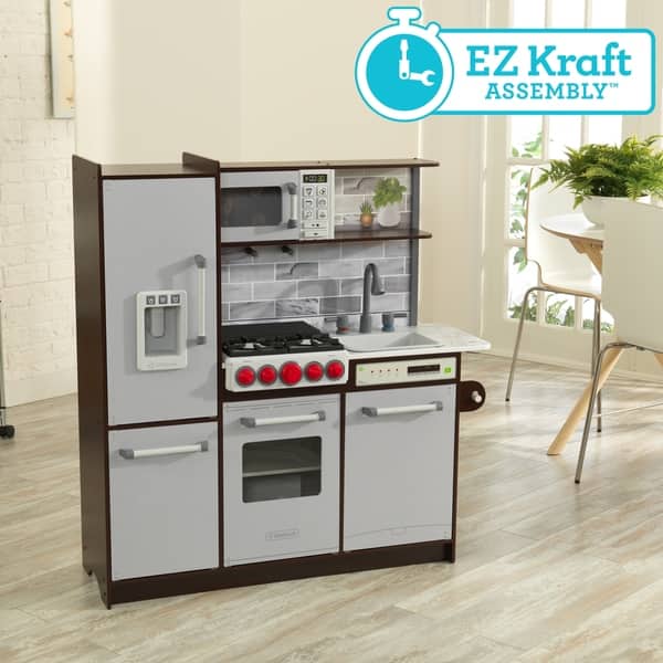 Shop Uptown Elite Espresso Play Kitchen With Ez Kraft Assembly