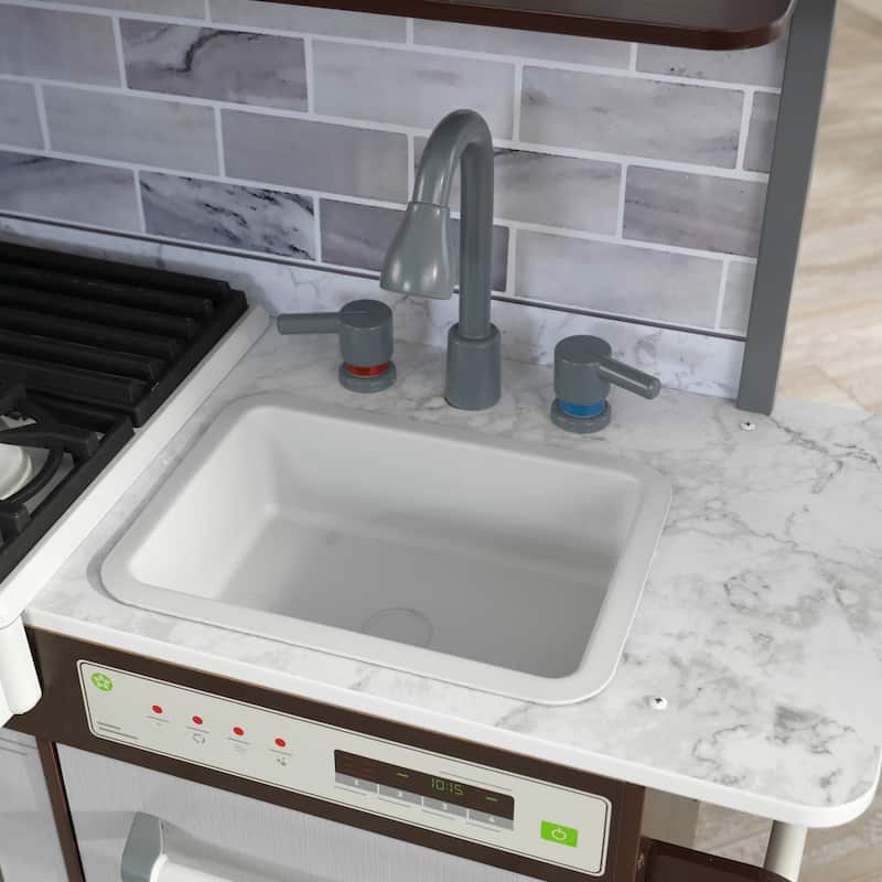 Uptown Elite Espresso Play Kitchen with EZ Kraft Assembly